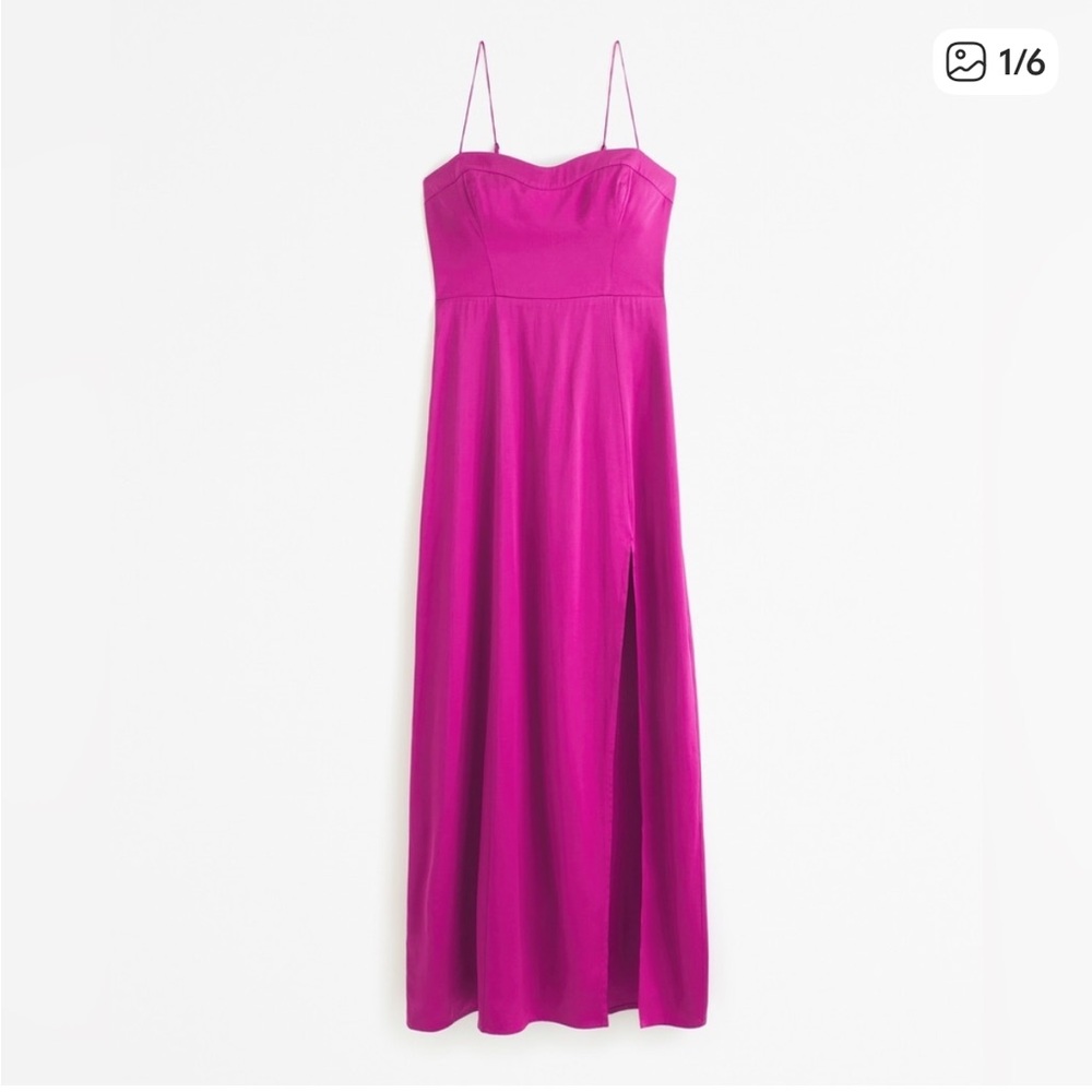 Abercrombie & Fitch Camille High Slit Midi Dress worn once